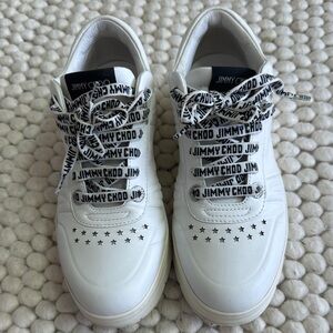 Jimmy Choo White Sneakers with Star Accents